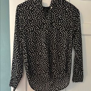 Black and White Polka Dot Women's Top